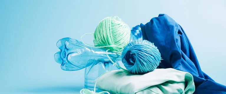 Fabrics made out of single-use plastic