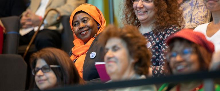 A photo showing migrant Londoners attending a Mayoral event