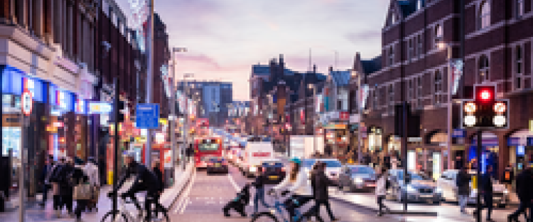 Clapham High Street at Dusk