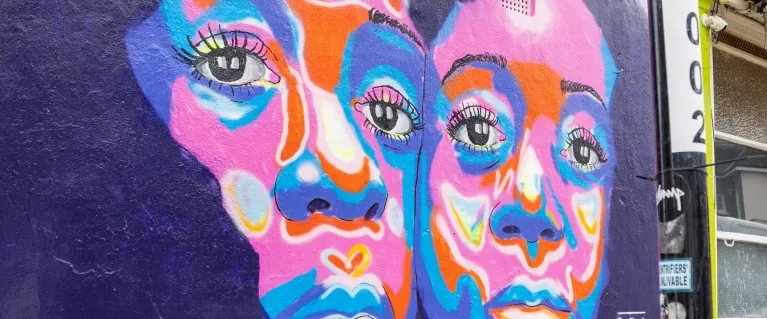 A street mural, part of the Black Icons project (photo credit Luke O’Shea-Phillips)