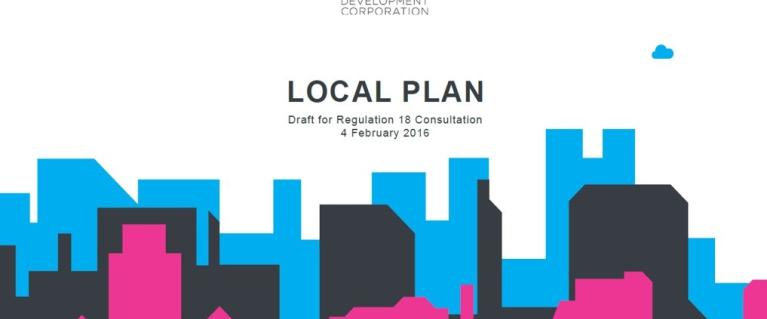 Local Plan graphic cover image with buildings