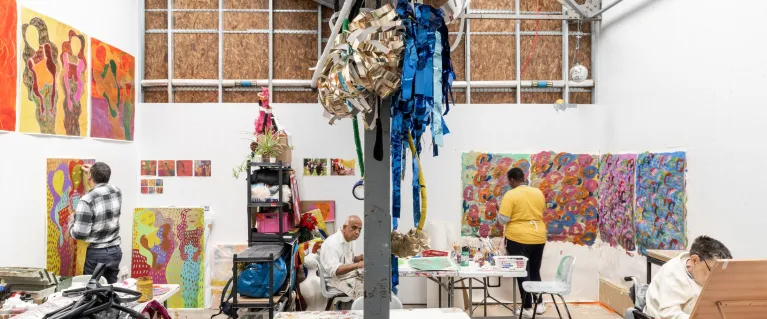 Interior art studio space