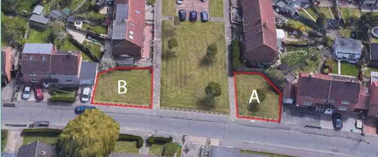 Aerial view of sites available at Arrowsmith Road