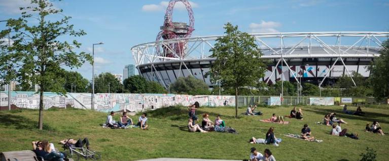 Olympic park background drop
