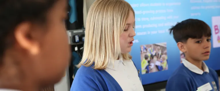 young people presenting