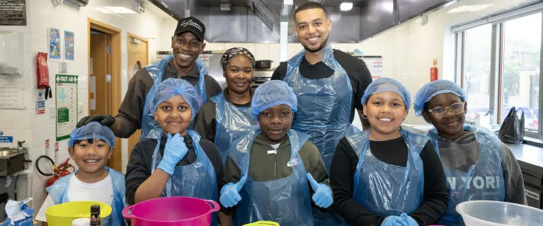 young people cooking