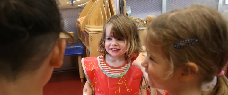 Smiling children at a nursery