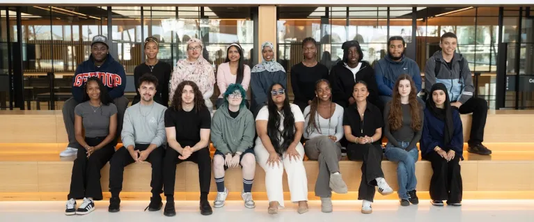 Cohort 6 members of the Young People's Action Group sitting together