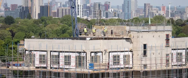 Housing development and London skyline