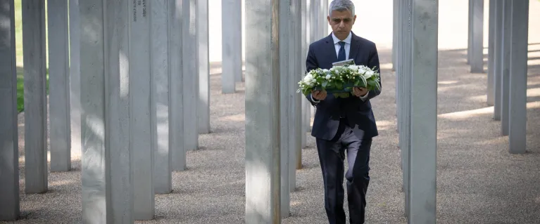 Mayor of London Sadiq Khan carrying wrath at 7/7 15th Anniversary Ceremony 2020