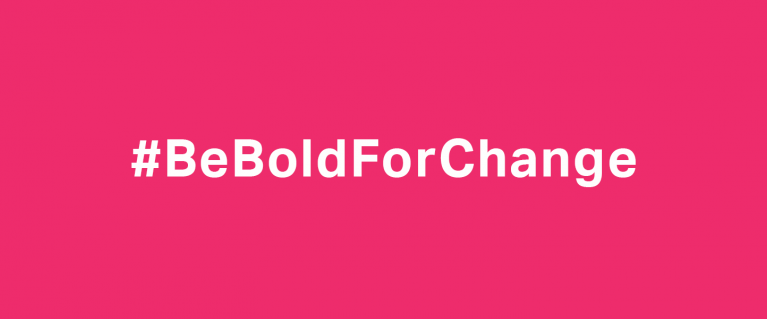 Be Bold For Change hashtag
