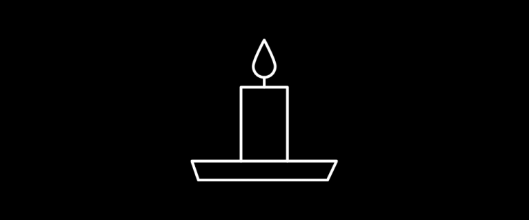 Candle for grief and loss during coronavirus