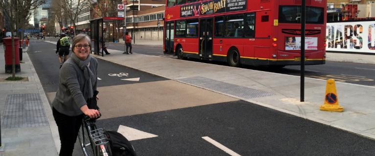 Caroline Russell on Blackfriars Road