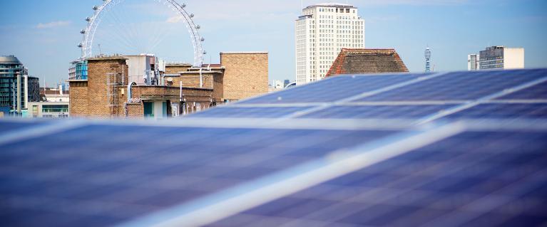 Solar panels and the London Eye