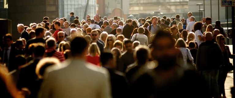 A crowd in London