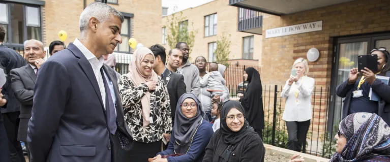 Sadiq Khan meeting local residents