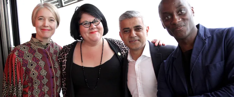 Sadiq with Night Czar, Deputy Mayor for Culture and Ekow Eschun at Cultural reception 2016