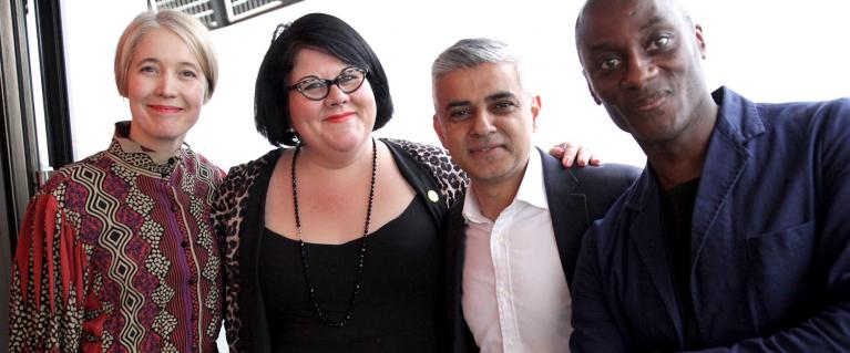 Sadiq with Night Czar, Deputy Mayor for Culture and Ekow Eschun at Cultural reception 2016