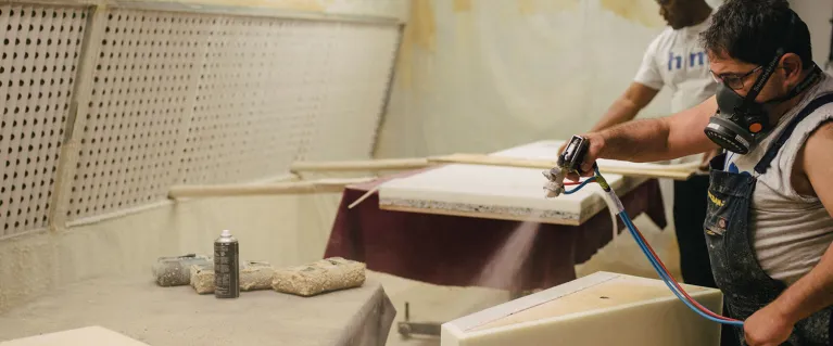Making furniture in Alma Road, Enfield