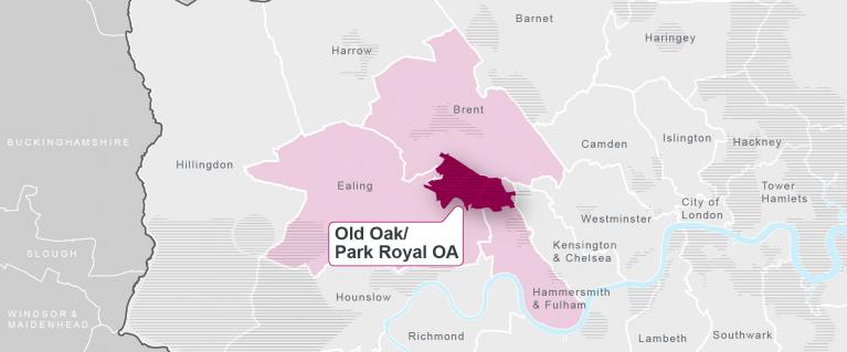 Map of Old Oak Park Royal