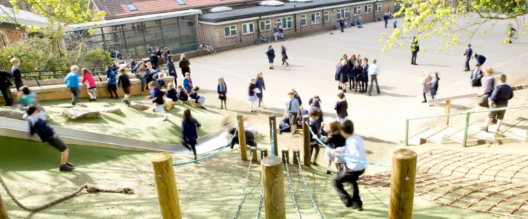 Children playing in the playground