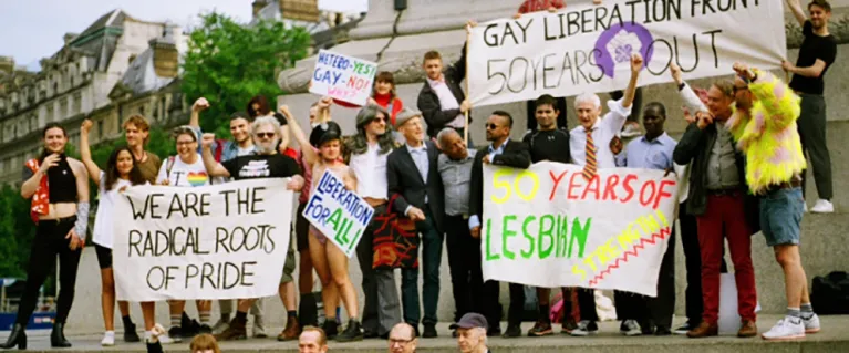 People at Gay Liberation protest event