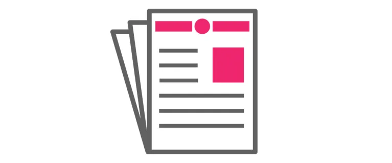 A graphic showing a newsletter