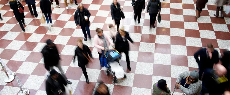 Shoppers in Croydon