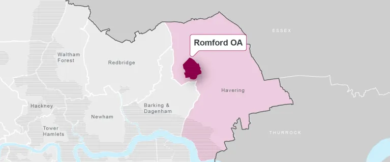 Map of Romford