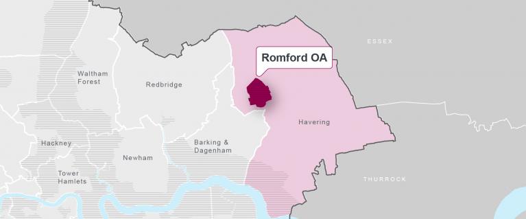 Map of Romford