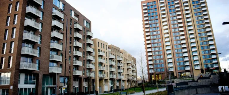 Building developments in the city