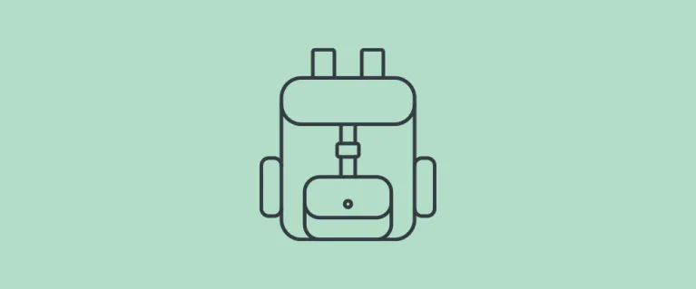 Rucksack representing children going back to school