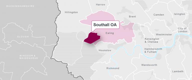 Map of Southall