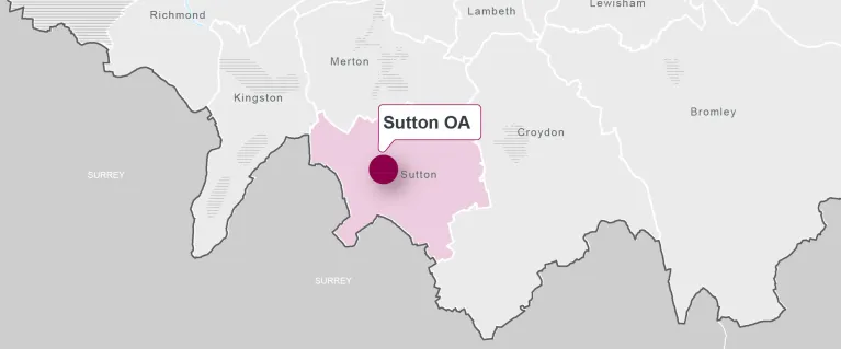 Map of Sutton