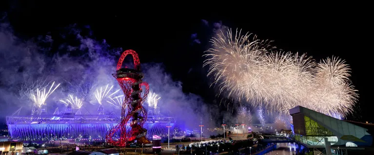Fireworks at the Olympic Park