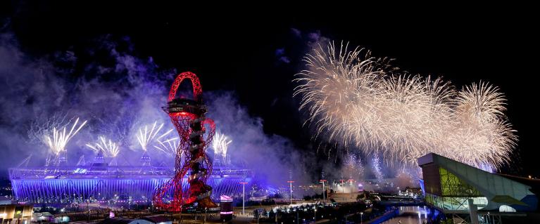 Fireworks at the Olympic Park
