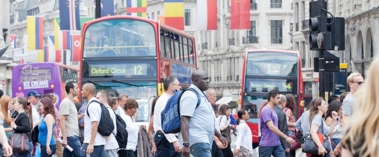 Crowd on Oxford Street