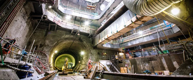 Victoria Line drilling into Stepney Green
