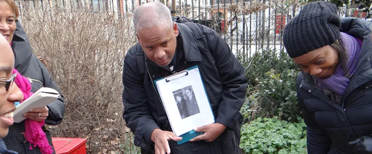 Tony Warner during a walking tour