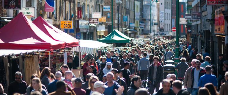 People in a London street