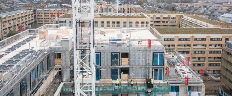 A construction site in London