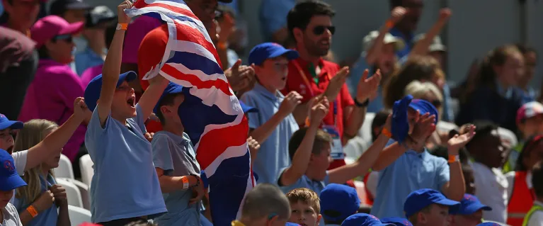 Children in stands at IPC World Para Athletics Championships 2017