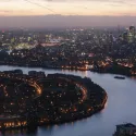 London skyline over the thames
