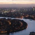 London skyline over the thames