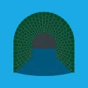Drawing of an underground water tunnel