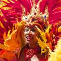 Woman in carnival costume