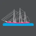Drawing of a sailing ship