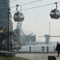 View of Royal Docks in London