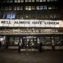 We'll always have London large sign at the Prince Charles cinema front outdoor