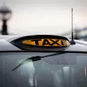Roof of a black taxi